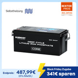 Core 12V 300Ah LiFePo4 Lithium Batterie mit Selbstheizung