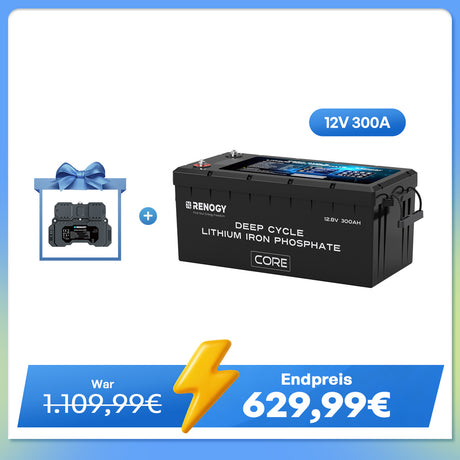 Core - 12V 300Ah LiFePo4 Lithium Batterie mit Selbstheizung