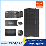 5,12 kWh Off-Grid Solaranlage | 200Ah LiFePO4 Batterien, 3000W Wechselrichter, 50A Batterieladegerät