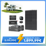 5,12 kWh Off-Grid Solaranlage | 200Ah LiFePO4 Batterien, 3000W Wechselrichter, 50A Batterieladegerät