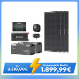 5,12 kWh Off-Grid Solaranlage | 200Ah LiFePO4 Batterien, 3000W Wechselrichter, 50A Batterieladegerät