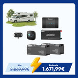 5,12 kWh Off-Grid Solaranlage | 200Ah LiFePO4 Batterien, 3000W Wechselrichter, 50A Batterieladegerät