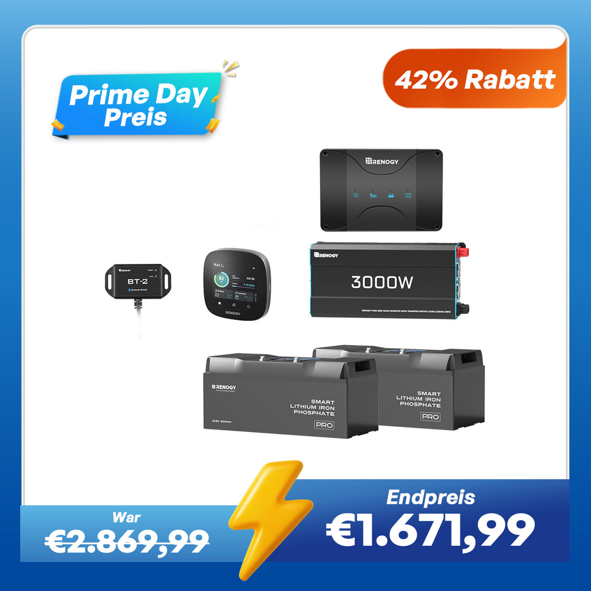 Renogy Prime Day Sale 5,12 kWh Off-Grid Solaranlage