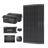 5,12 kWh Wohnmobil Solaranlage | Core 200Ah LiFePO4 Batterien, 3000W Wechselrichter, 50A Batterieladegerät