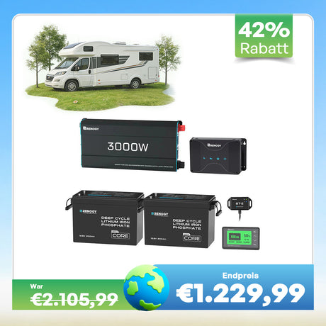 5,12kWh Wohnmobil Power Solarsystem| 3000W Wechselrichter