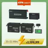 5,12kWh Wohnmobil Power Solarsystem| 3000W Wechselrichter