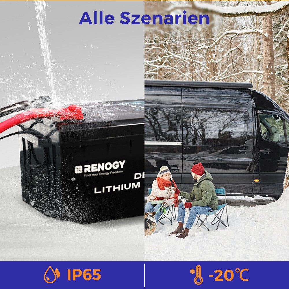 24V 100Ah  LiFePo4 Lithium Batterie mit Selbstheizung