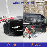24V 100Ah  LiFePo4 Lithium Batterie mit Selbstheizung