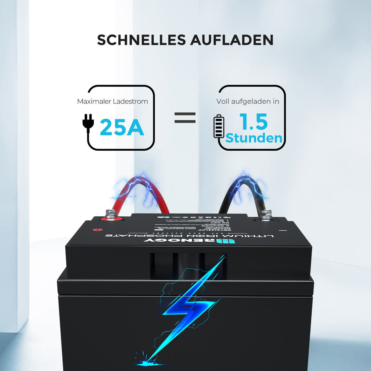 24V 25Ah Lithium-Eisenphosphat-Batterie