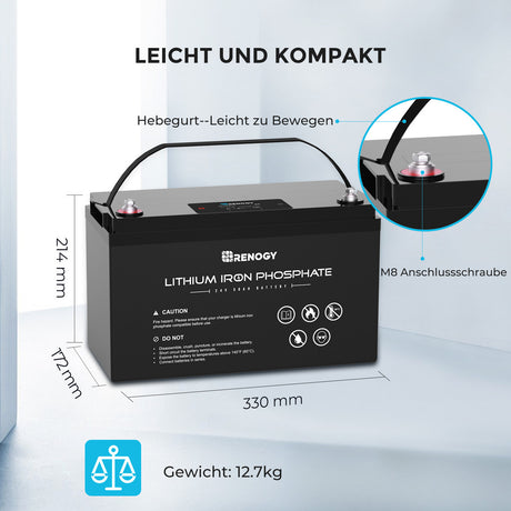 24V 50Ah Lithium-Eisenphosphat-Batterie