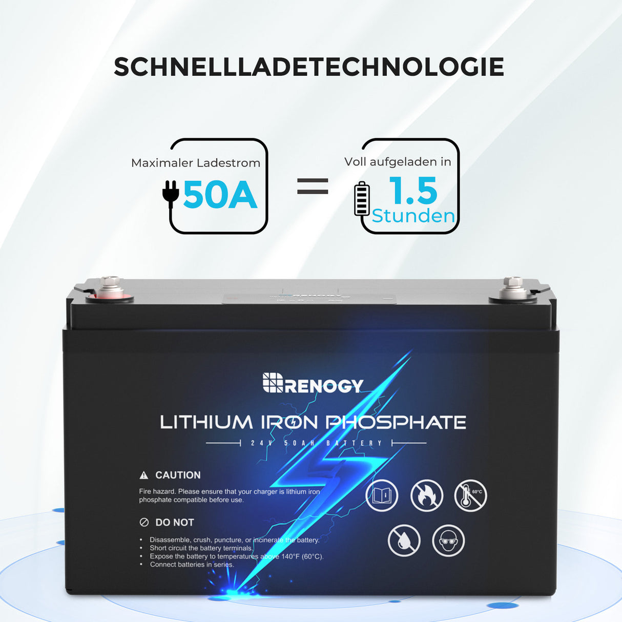 24V 50Ah Lithium-Eisenphosphat-Batterie