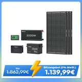 3,84 kWh Wohnmobil Power Solaranlage| 2000W Wechselrichter, 50A Batterladegerät