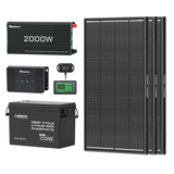 3,84kWh Wohnmobil Power Solaranlage| 2000W Wechselrichter, 50A Batterladegerät