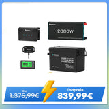 3,84kWh Wohnmobil Power Solaranlage| 2000W Wechselrichter, 50A Batterladegerät