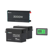 7,68 kWh Off-Grid Solaranlage| 3000W Wechselrichter, 60A MPPT Laderegler