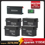 15.36kWh Off-Grid Solaranlage| 3000W Wechselrichter, 60A MPPT Laderegler