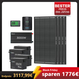 15.36kWh Off-Grid Solaranlage| 3000W Wechselrichter, 60A MPPT Laderegler
