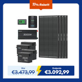 15.36kWh Off-Grid Solaranlage| 3000W Wechselrichter, 60A MPPT Laderegler
