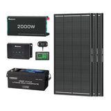 3,84 kWh Wohnmobil Power Solaranlage| 300Ah LiFePo4 Batterie Selbstheizung, 2000W Wechselrichter