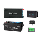 3,84 kWh Wohnmobil Power Solaranlage| 300Ah LiFePo4 Batterie Selbstheizung, 2000W Wechselrichter