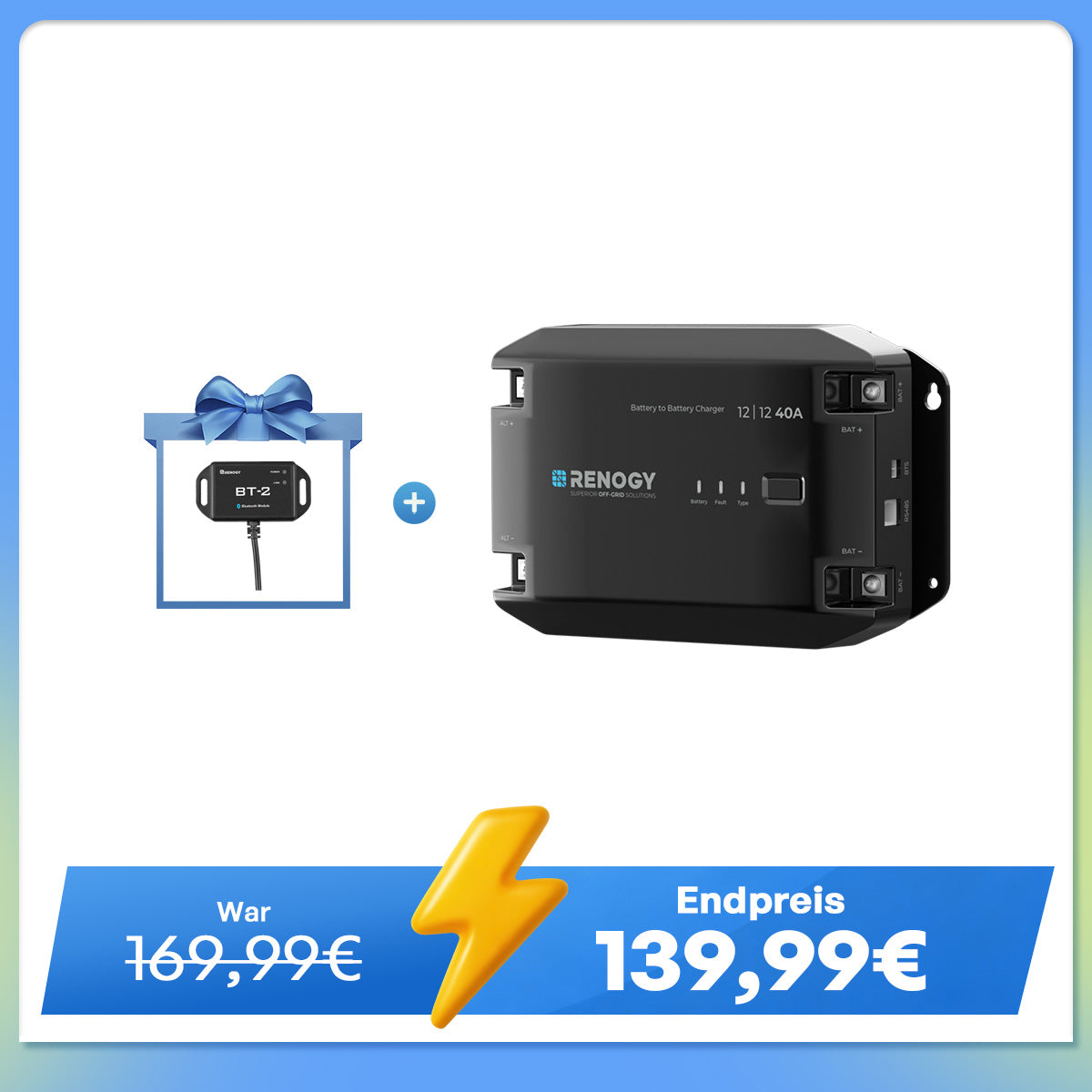 12V 40A DC zu DC Batterie Ladegerät