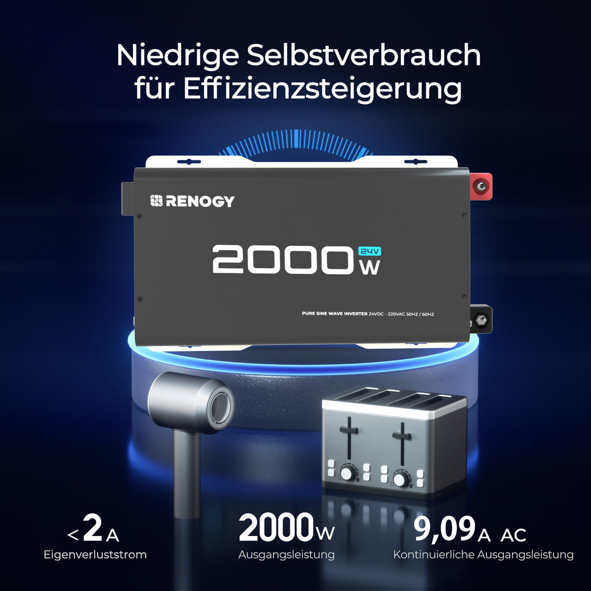 2000W 24V Reine Sinuswelle Wechselrichter