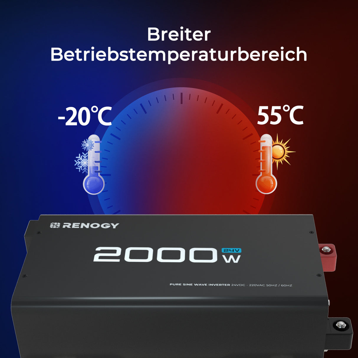 2000W 24V Reine Sinuswelle Wechselrichter