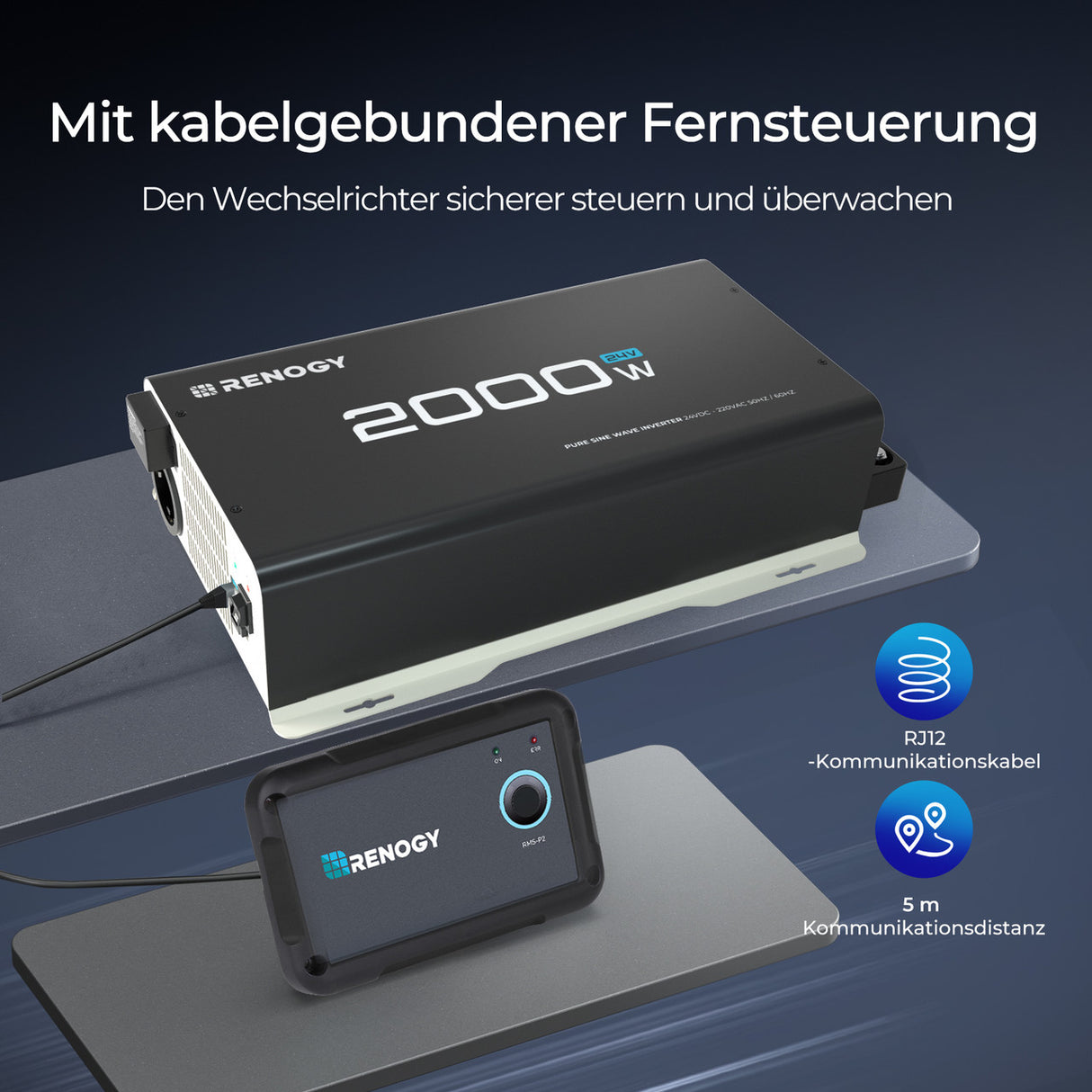 2000W 24V Reine Sinuswelle Wechselrichter