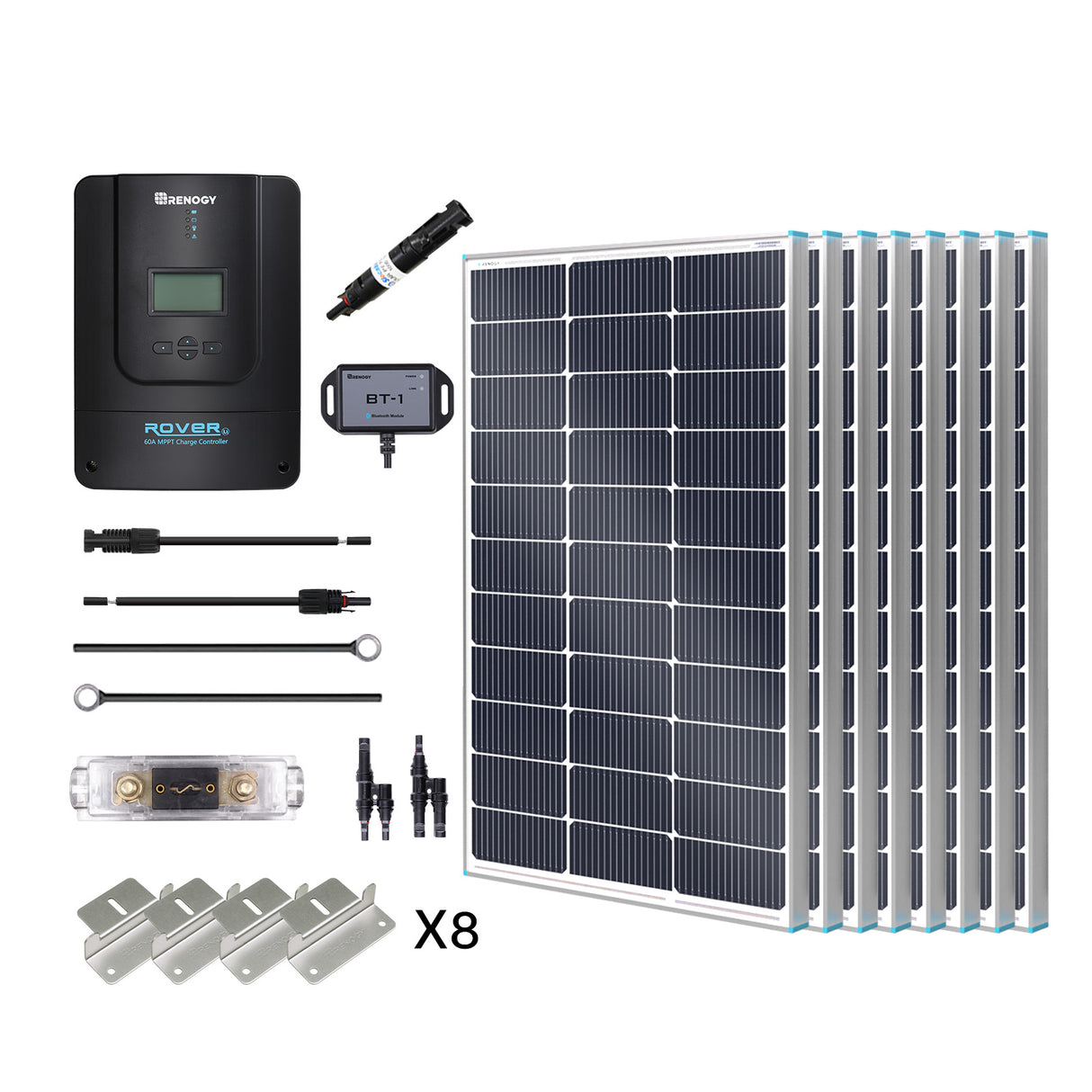 800W 12V /24V Premium Solaranlage mit 60A MPPT Solar Laderegler 12v für Wohnmobile/Haus/Garten
