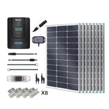 800W 12V /24V Premium Solaranlage mit 60A MPPT Solar Laderegler 12v für Wohnmobile/Haus/Garten