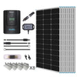 800W 12V /24V Premium Solaranlage mit 60A MPPT Laderegler