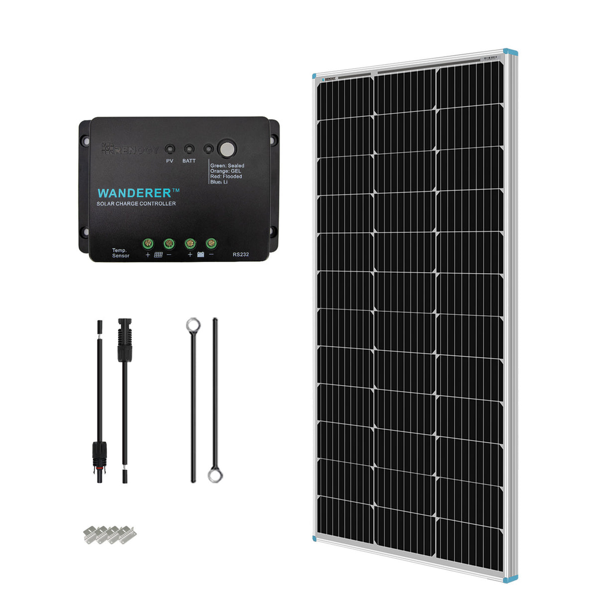 Sonderangebot 100W 12V Solaranlage mit 30A PWM Laderegler Wohnmobile