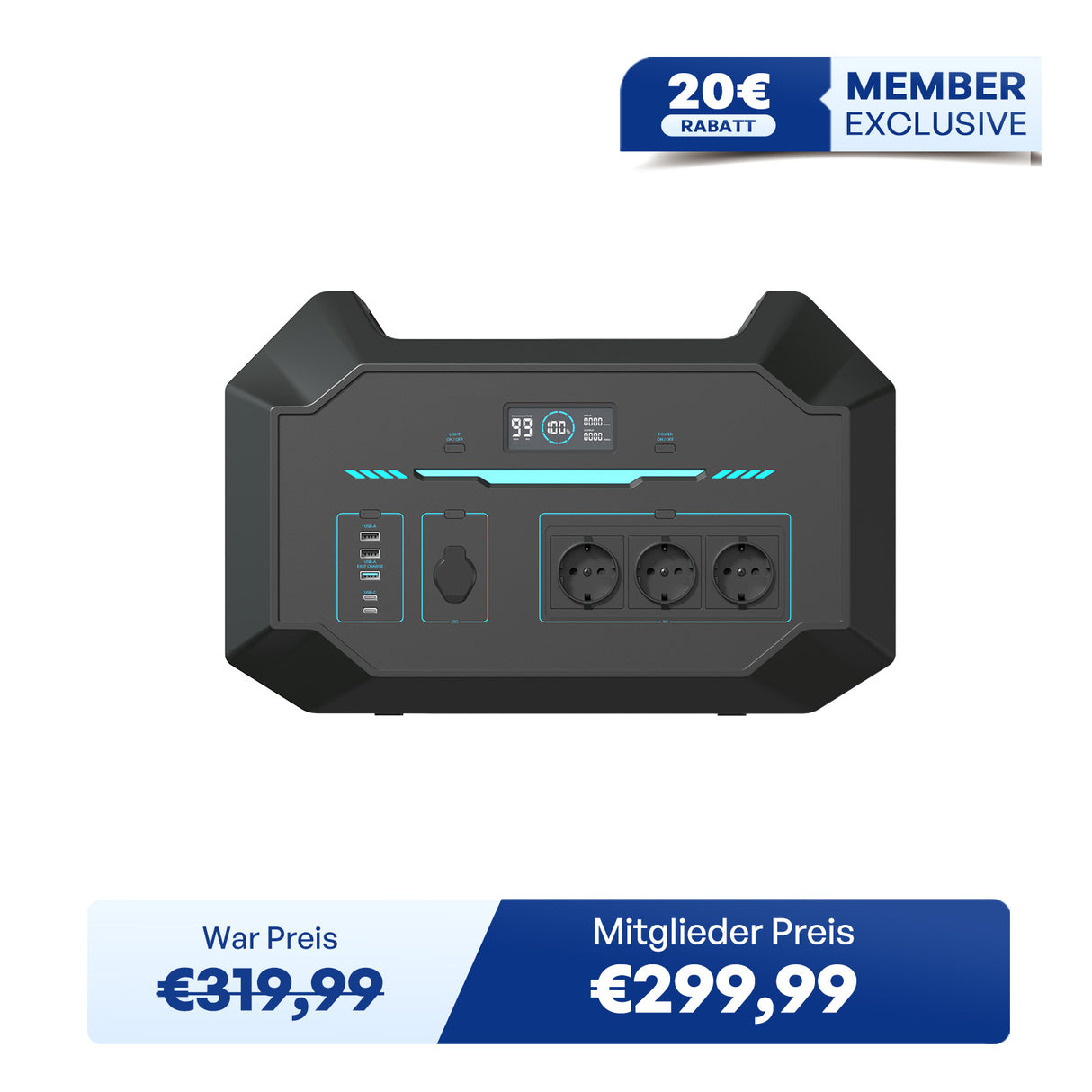 998Wh /495Wh Tragbare Powerstation LiFePo4