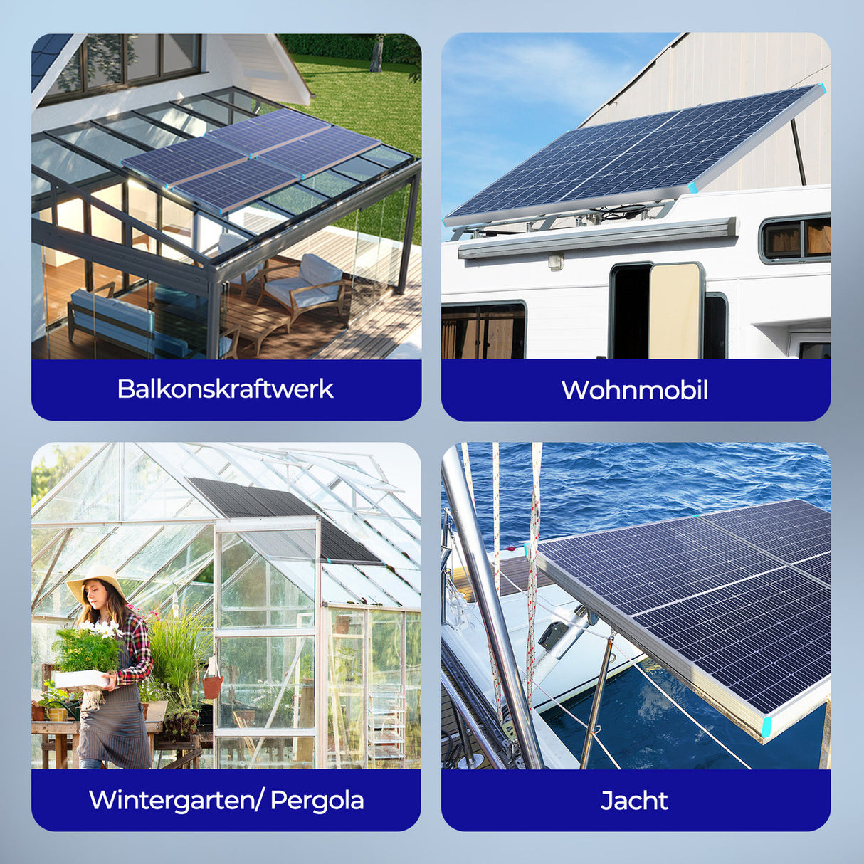 Sonderangeot  115W Bifaziale Solarmodule für Wohnmobil,Boote,Balkon,Marine