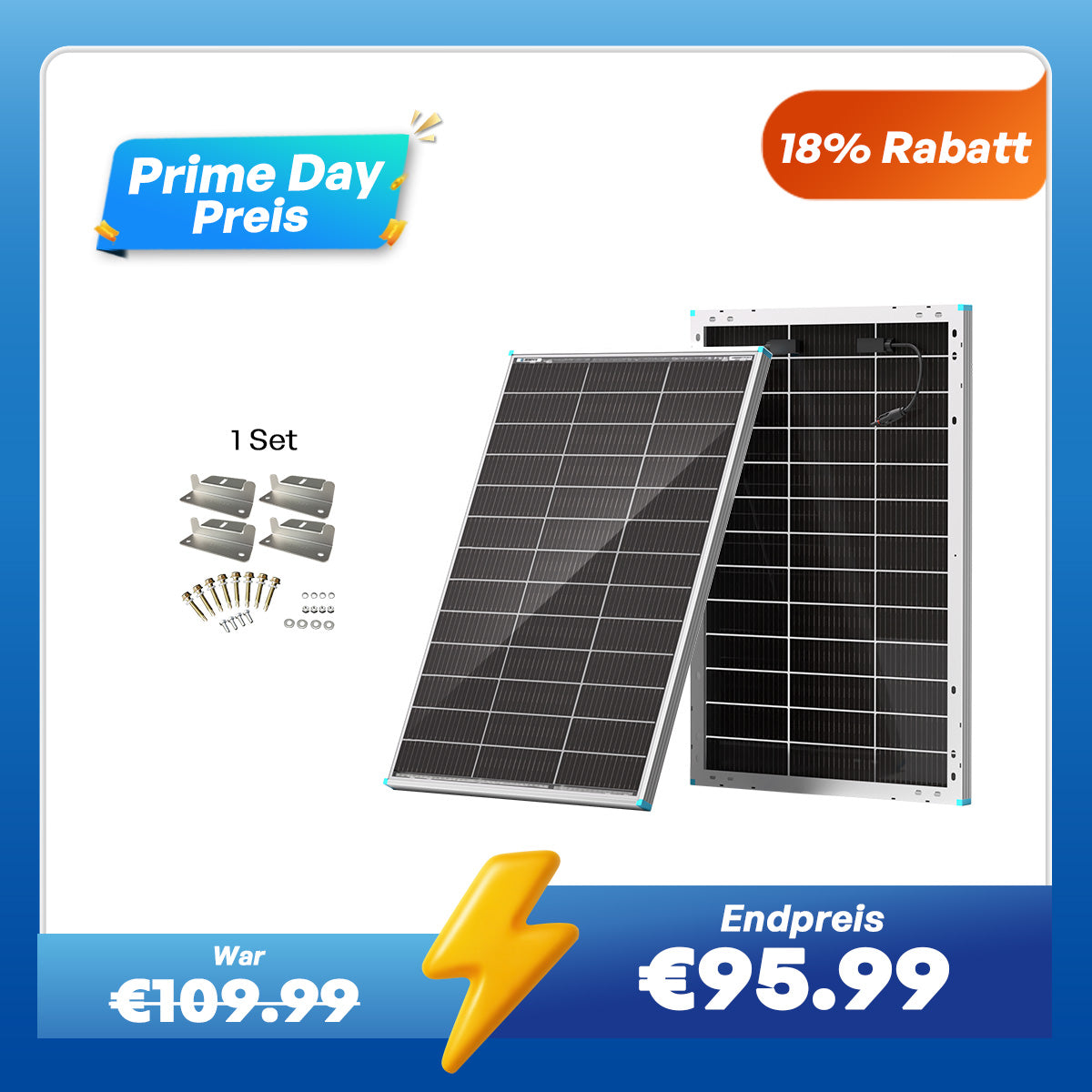 100W Bifaziales Solarmodul N-Typ