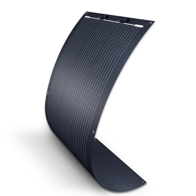100 W 12V Flexibles Monokristallines solarmodul Schwarz