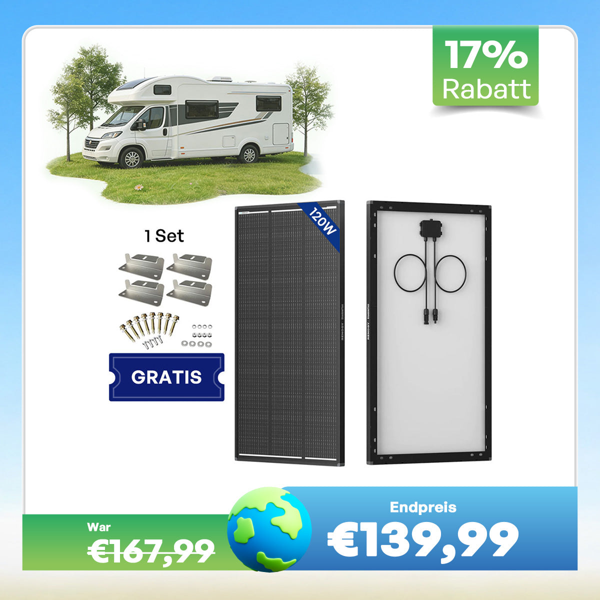 ShadowFlux 120W Anti-Beschattung N-Typ Solarmodul