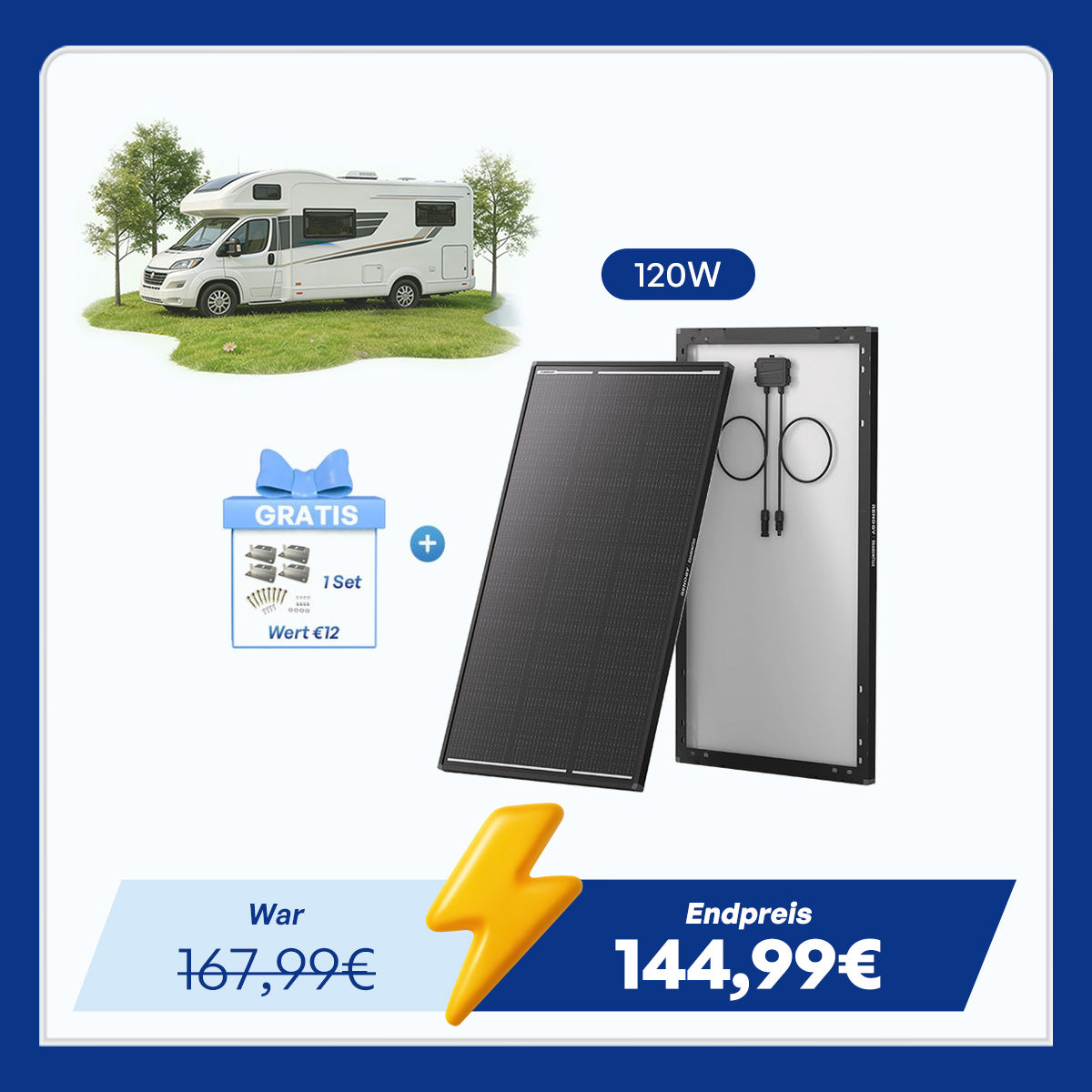 ShadowFlux 120W Solarmodul Anti-Beschattung N-Typ