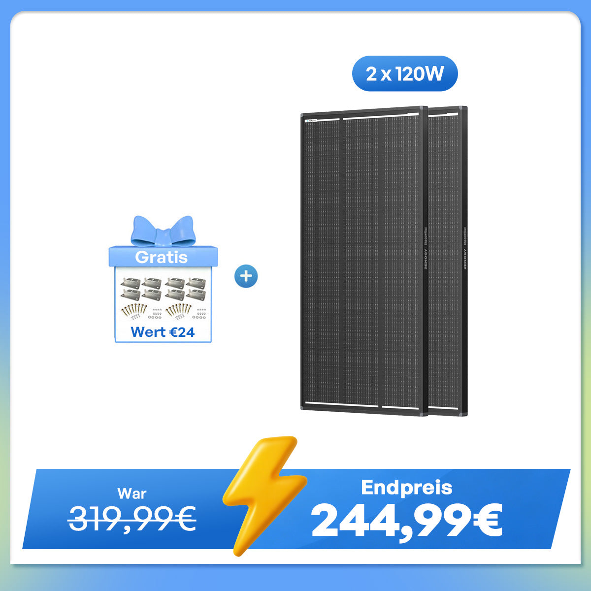 ShadowFlux 120W Solarmodul Anti-Beschattung N-Typ