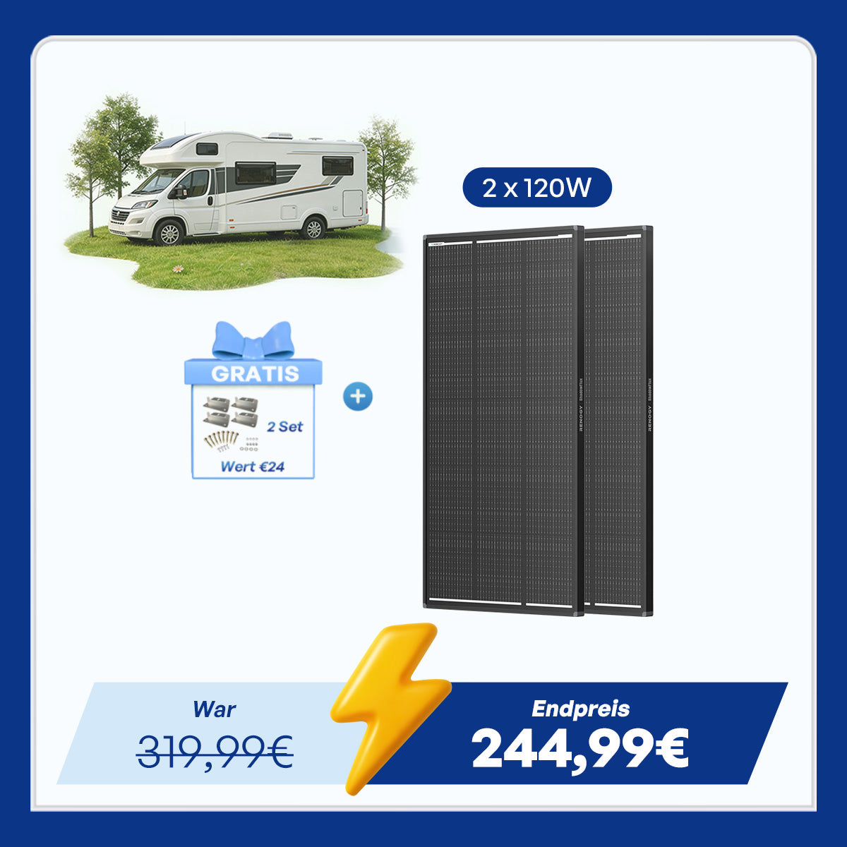 ShadowFlux 120W Solarmodul Anti-Beschattung N-Typ