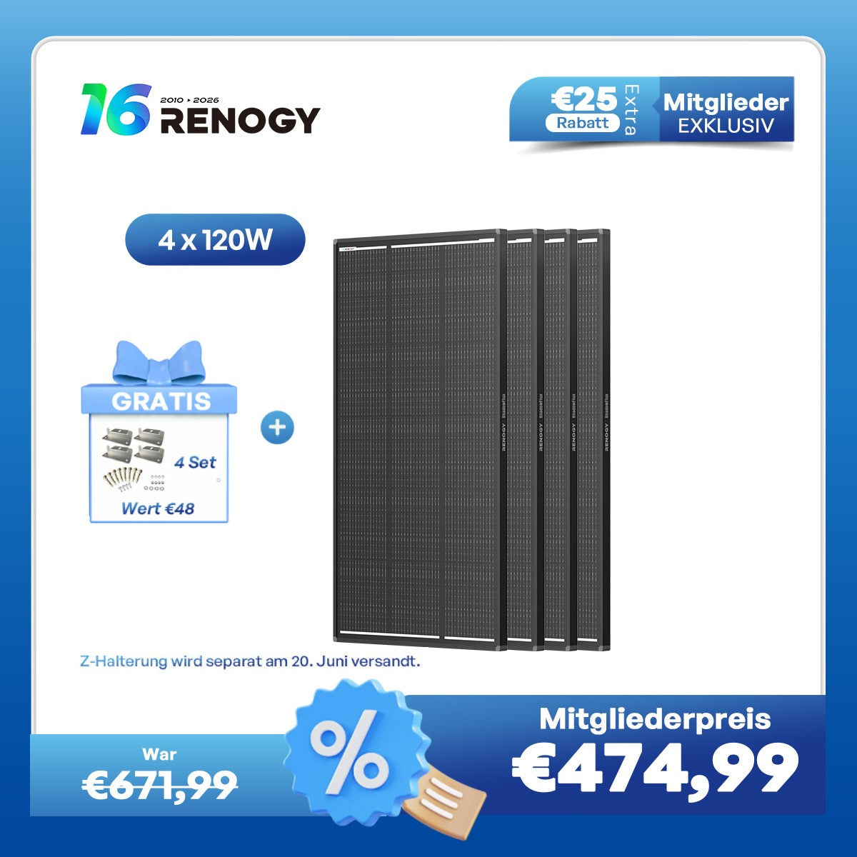 ShadowFlux 200W Solarmodul Anti-Beschattung N-Typ