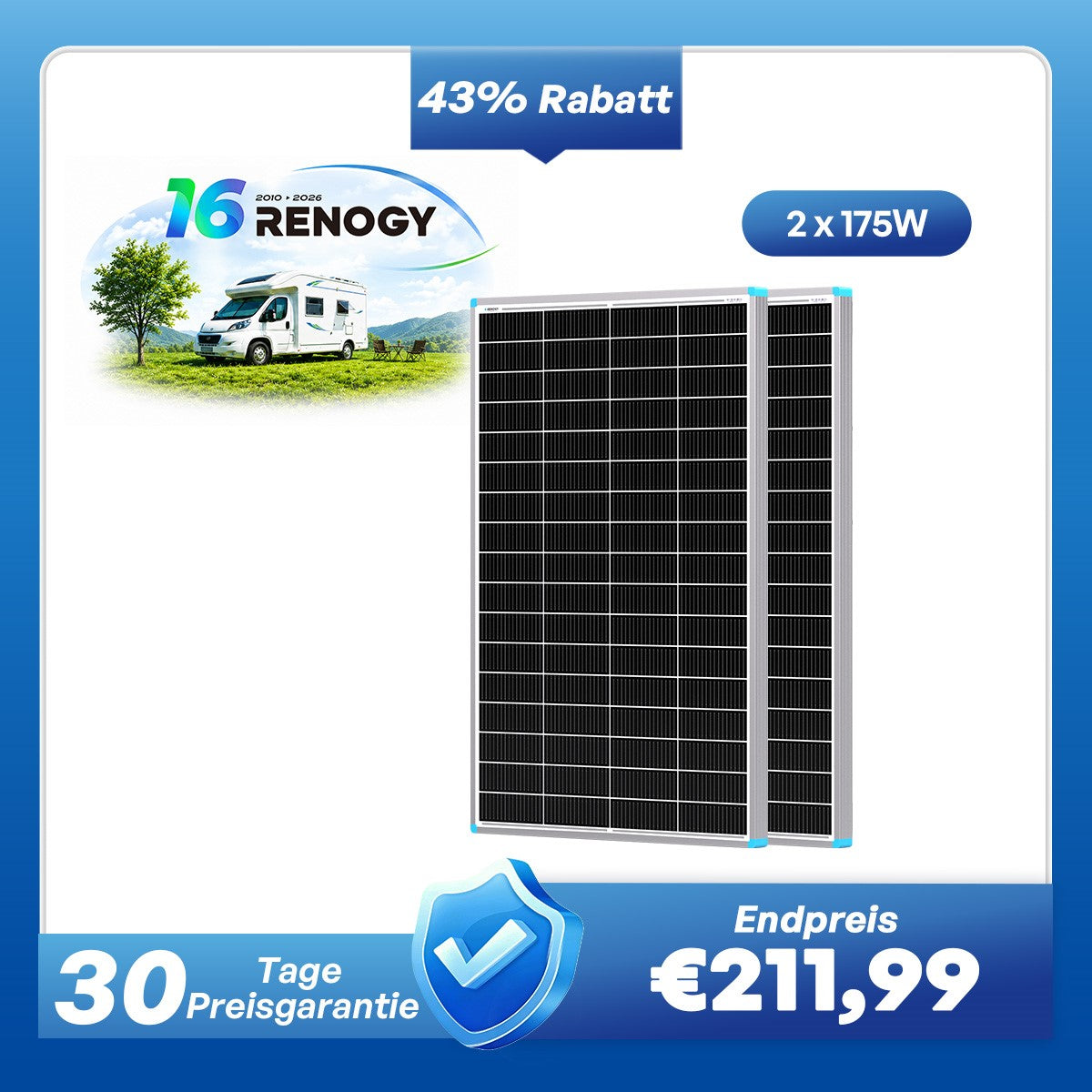 16BB N-Typ 200W/175W/100W Solarmodul
