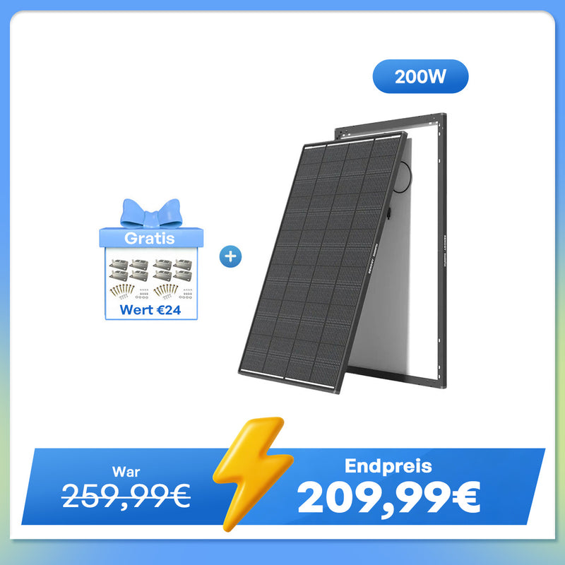 ShadowFlux 200W Solarmodul Anti-Beschattung N-Typ