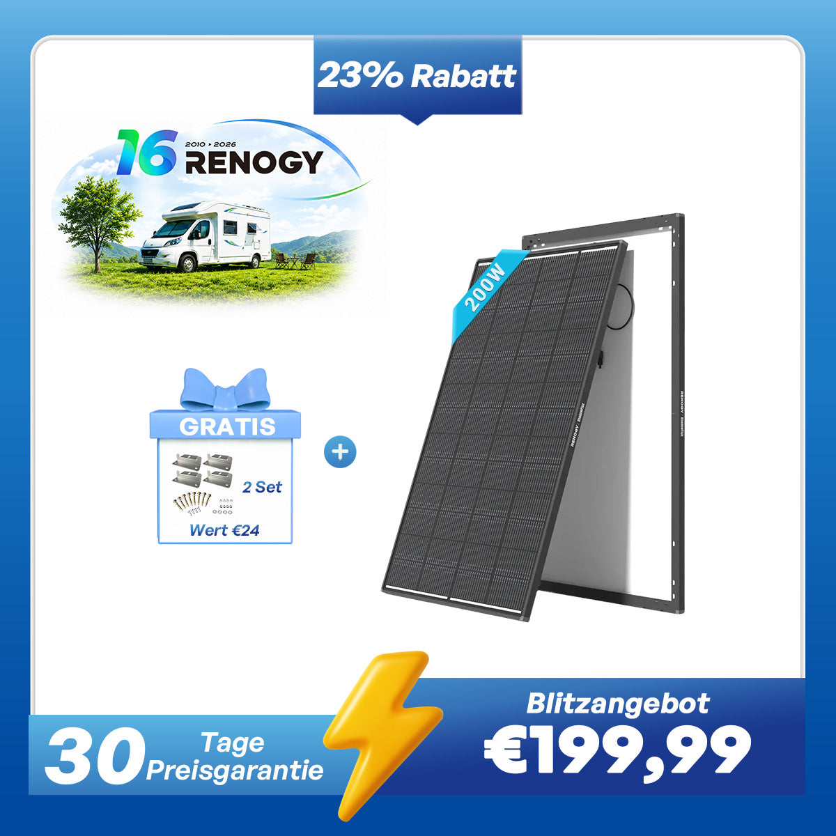 ShadowFlux 200W Solarmodul Anti-Beschattung N-Typ