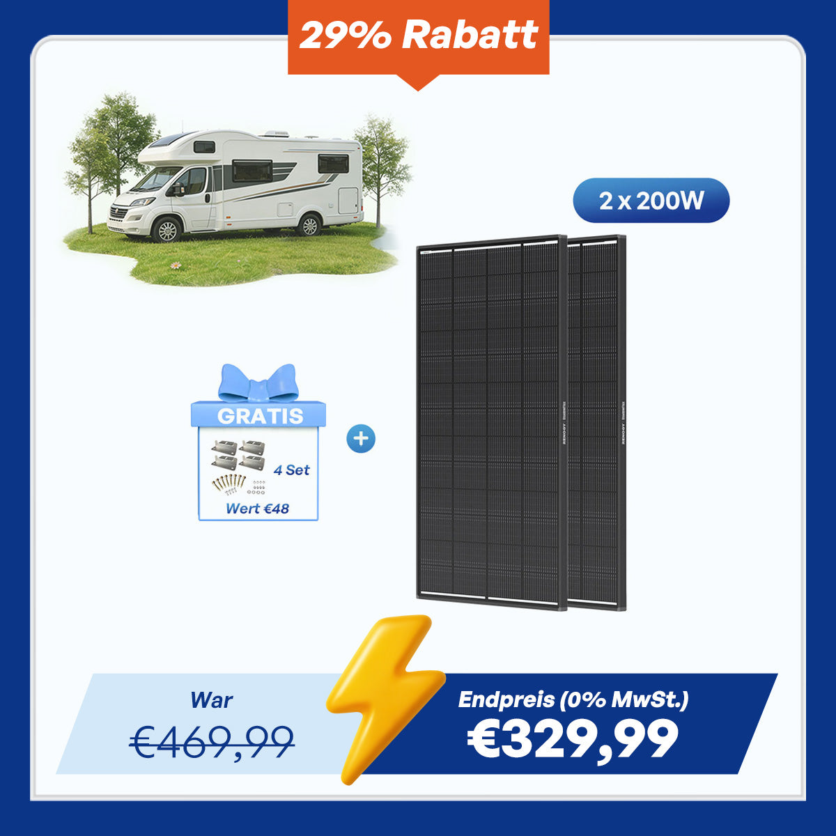 ShadowFlux 200W Solarmodul Anti-Beschattung N-Typ