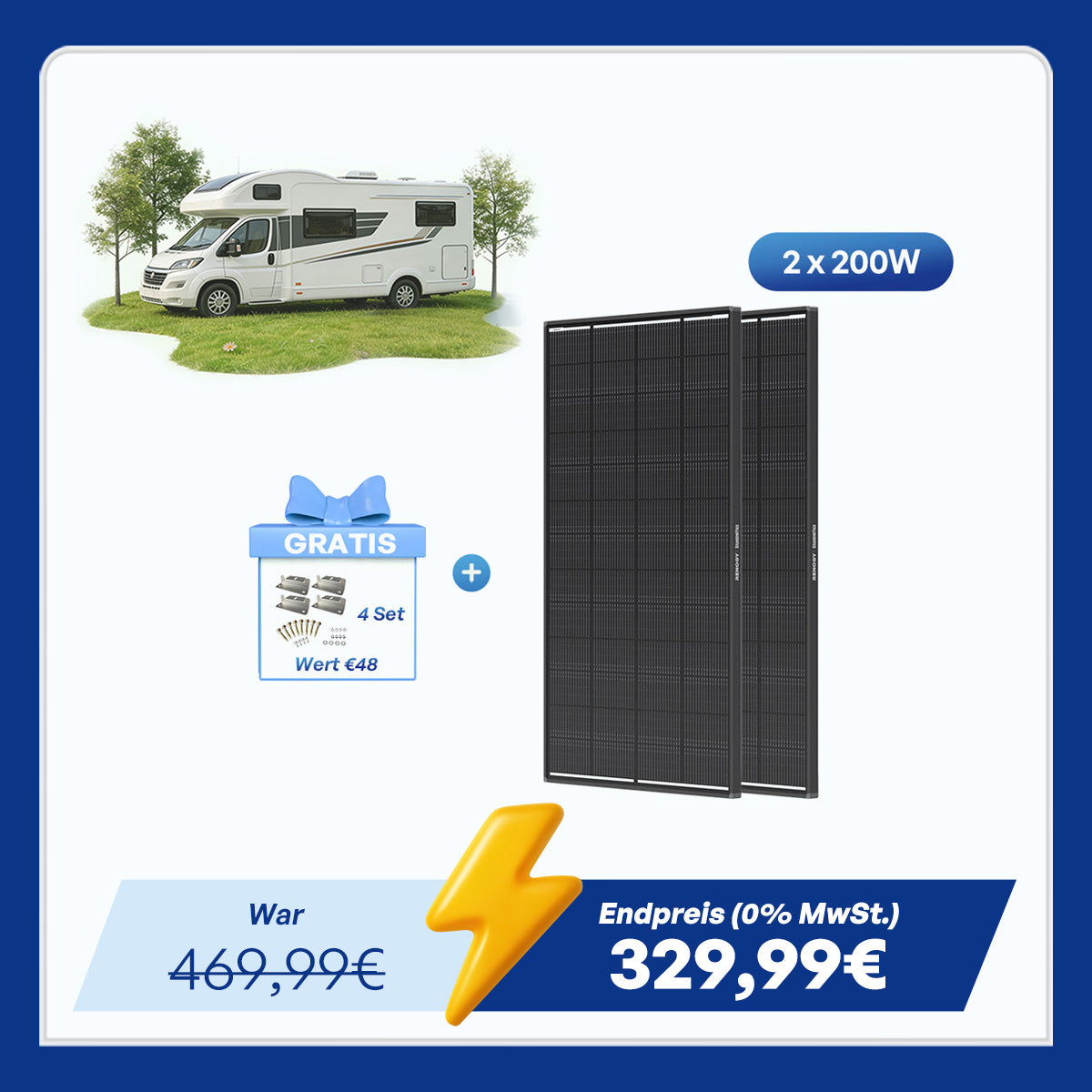 ShadowFlux 200W Solarmodul Anti-Beschattung N-Typ