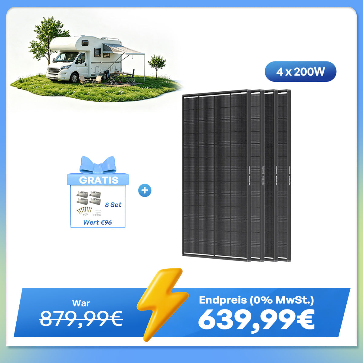 ShadowFlux 200W Solarmodul Anti-Beschattung N-Typ