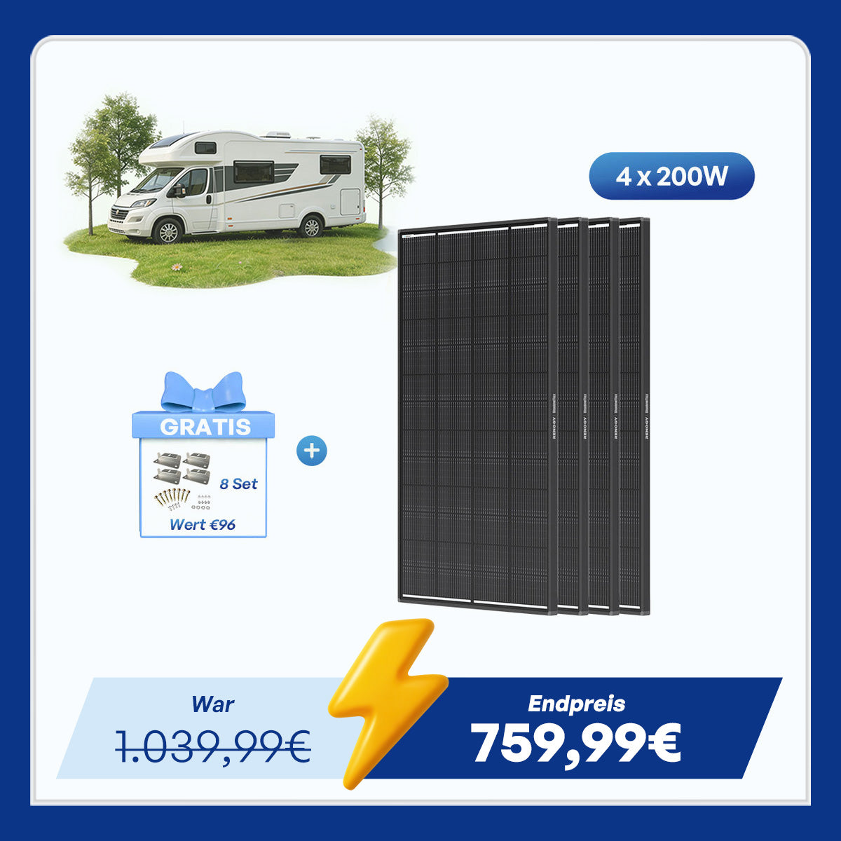 ShadowFlux 200W Solarmodul Anti-Beschattung N-Typ