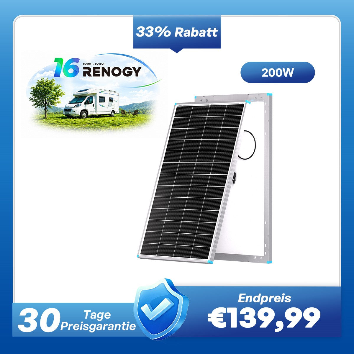 16BB N-Typ 200W Solarmodul