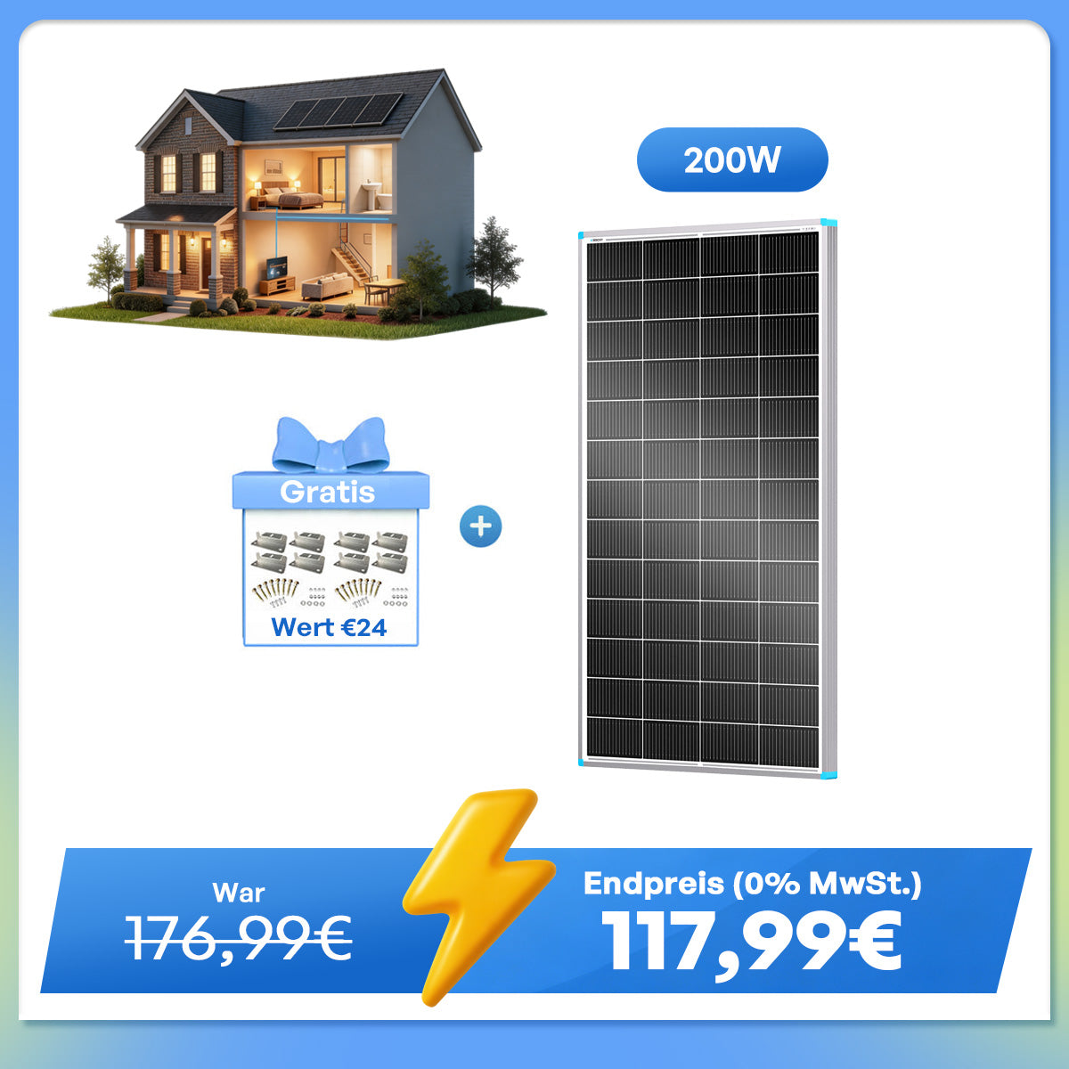 16BB N-Typ 200W Solarmodul